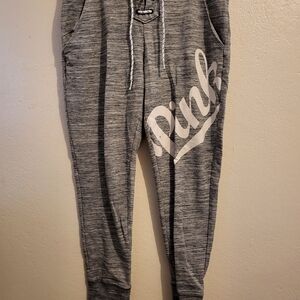 Y2k PINK Victoria's Secret Gray Joggers Size M